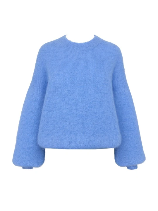 Zdjęcie produktu Puszysty sweter damski z cienkiego moheru SKY LAÏF