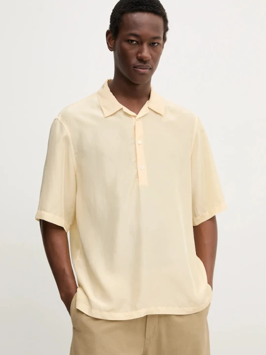 Zdjęcie produktu BARENA VENEZIA polo jedwabne Camicia Mola żółty