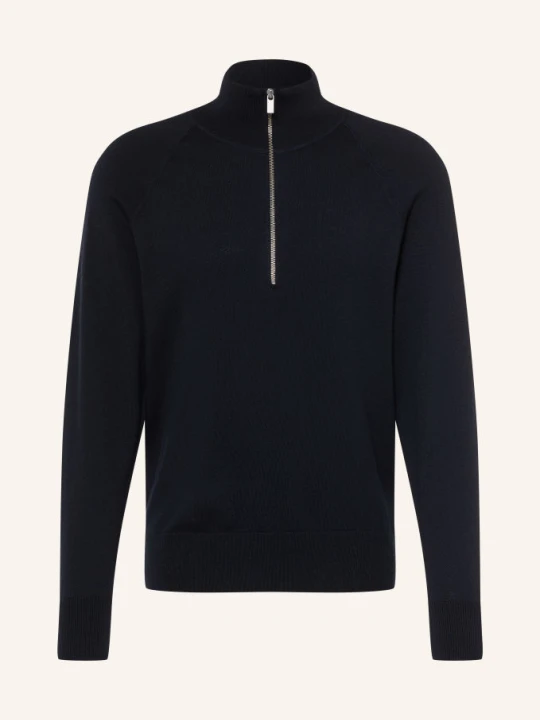 Zdjęcie produktu Barena Venezia Sweter Typu Troyer Molo Basilio Z Wełny Merynosowej blau GRANATOWY