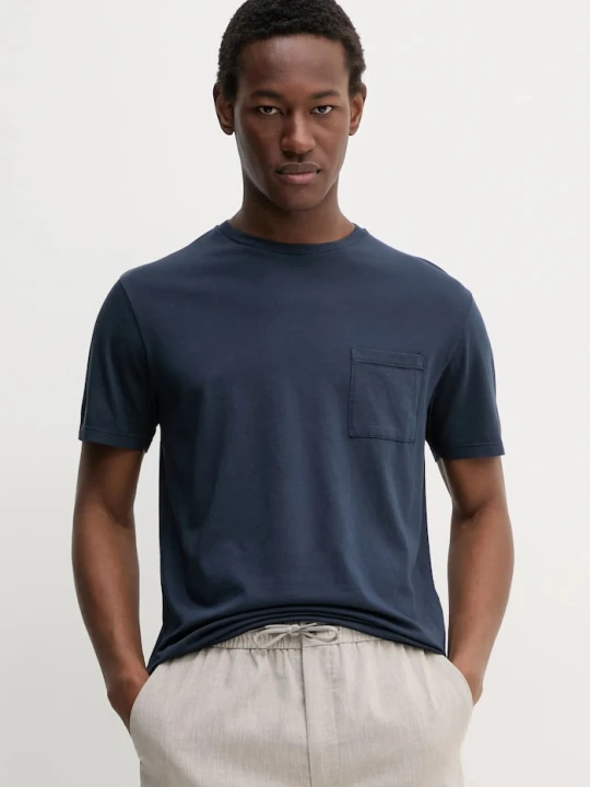 Zdjęcie produktu BARENA VENEZIA t-shirt bawełniany Camicia Mola granatowy