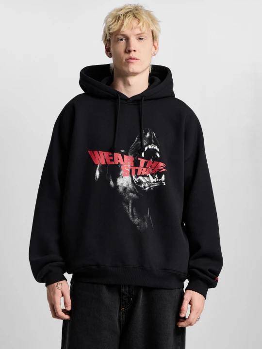 Zdjęcie produktu Bark bluza z kapturem oversize męska czarna PROSTO.