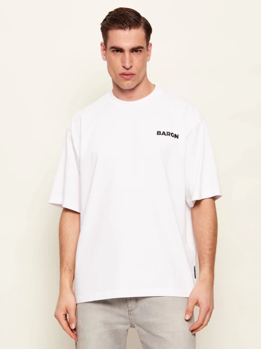 Zdjęcie produktu Baron Filou T-shirt SUMMER ESSENTIALS | Oversize fit biały
