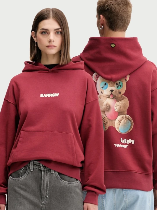 Zdjęcie produktu Barrow bluza bawełniana bordowy