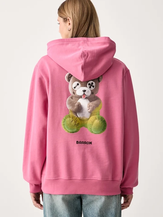 Zdjęcie produktu Barrow bluza z kapturem bawełniana różowy