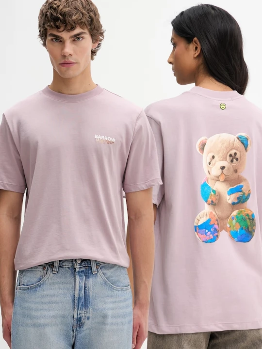 Zdjęcie produktu Barrow t-shirt bawełniany różowy