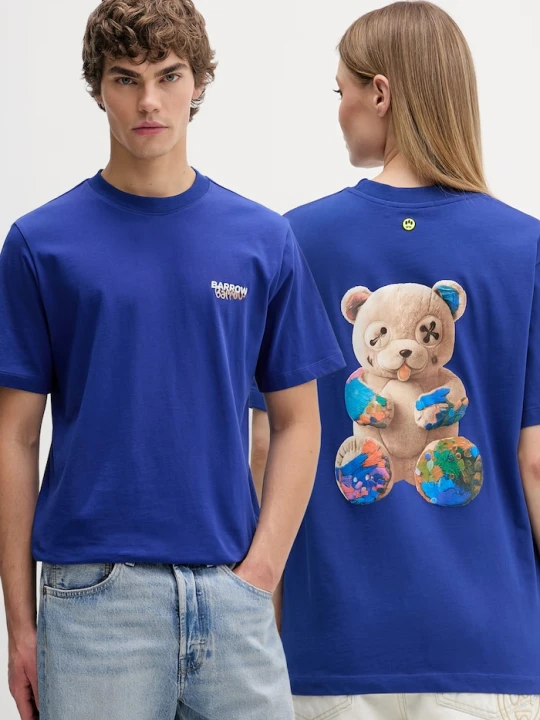 Zdjęcie produktu Barrow t-shirt bawełniany granatowy