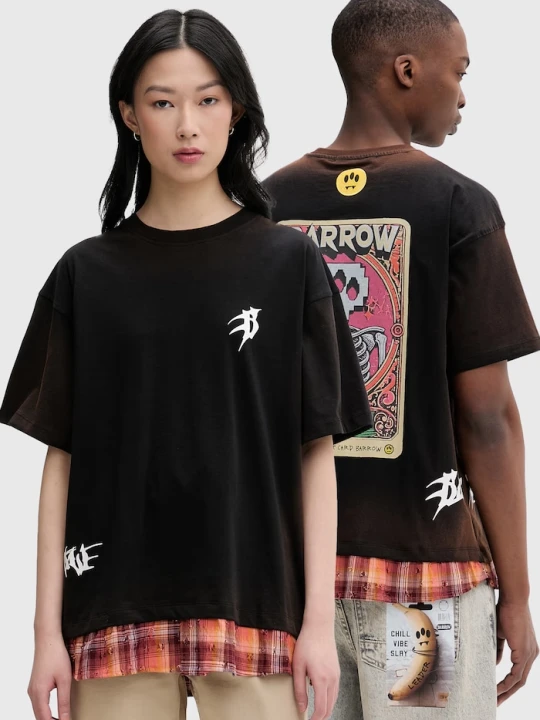 Zdjęcie produktu Barrow T-shirt bawełniany czarny