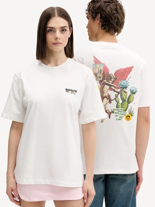 Zdjęcie produktu Barrow t-shirt bawełniany biały