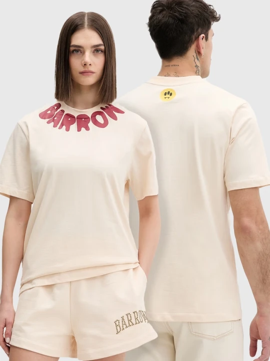 Zdjęcie produktu Barrow t-shirt bawełniany beżowy