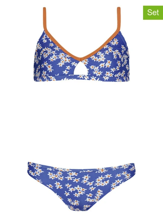 Zdjęcie produktu Barts Bikini "Moave Crop Top" w kolorze niebiesko-biało-pomarańczowym rozmiar: 128