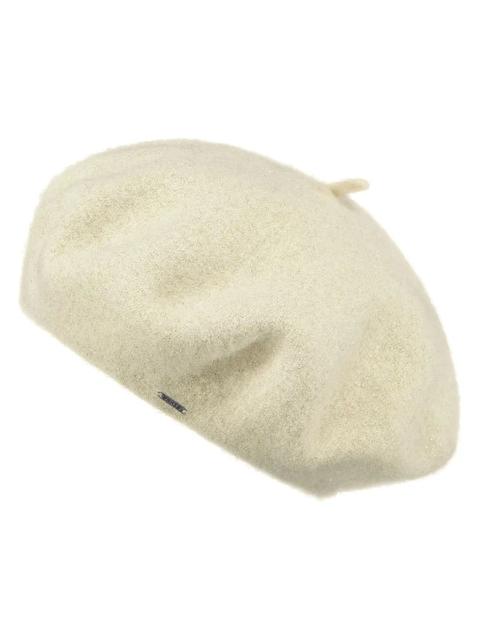 Zdjęcie produktu Barts Wełniany beret "Sambre" w kolorze kremowym rozmiar: onesize