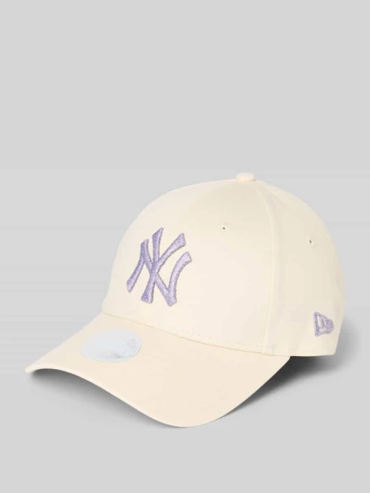Zdjęcie produktu Baseballówka z haftowanym motywem New Era Złamany biały