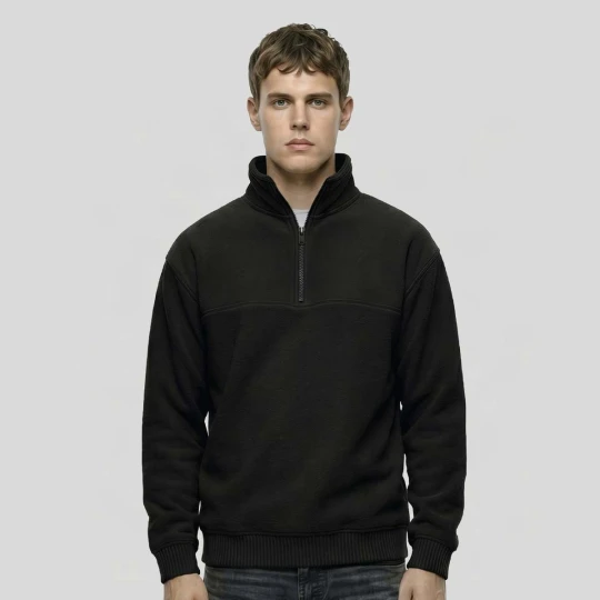 Zdjęcie produktu Basic Polar Fleece Troyer Urban Classics czarny
