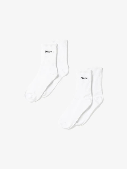 Zdjęcie produktu Basic skarpety męskie 2-pack białe PROSTO.