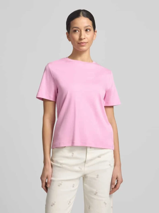 Zdjęcie produktu Basic T-shirt z okrągłym dekoltem Christian Berg Różowy