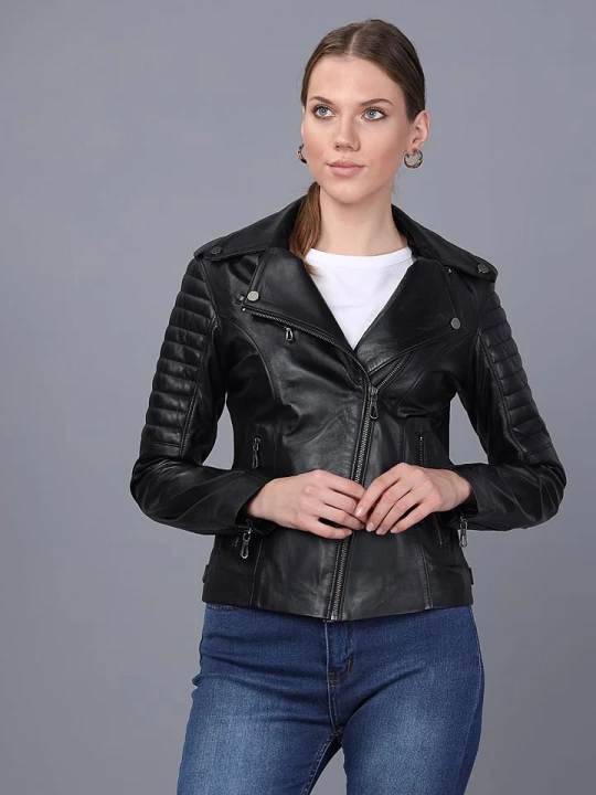 Zdjęcie produktu Basics & More Skórzana kurtka w kolorze czarnym rozmiar: L