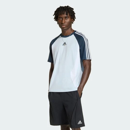 Zdjęcie produktu Bawełniana koszulka adidas Adicolor Teamgeist niebieski