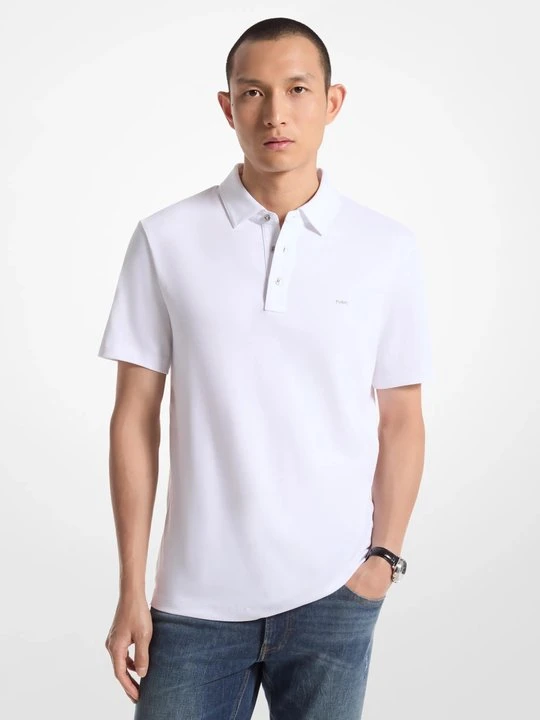 Zdjęcie produktu Bawełniana koszulka polo Michael Kors BIAŁY (Biały)