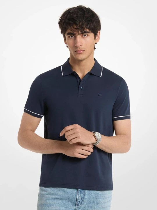 Zdjęcie produktu Bawełniana koszulka polo Michael Kors PÓŁNOC (Niebieski)