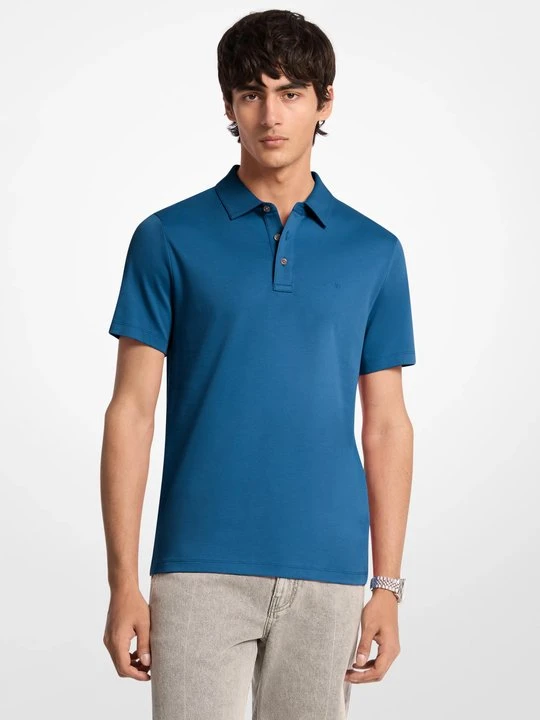 Zdjęcie produktu Bawełniana koszulka polo z haftowanym logo Michael Kors