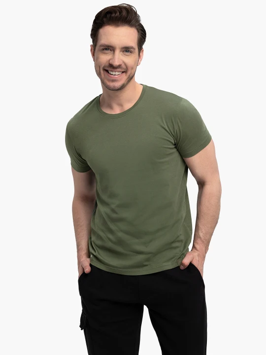 Zdjęcie produktu Bawełniana koszulka T-BASIC Volcano Khaki