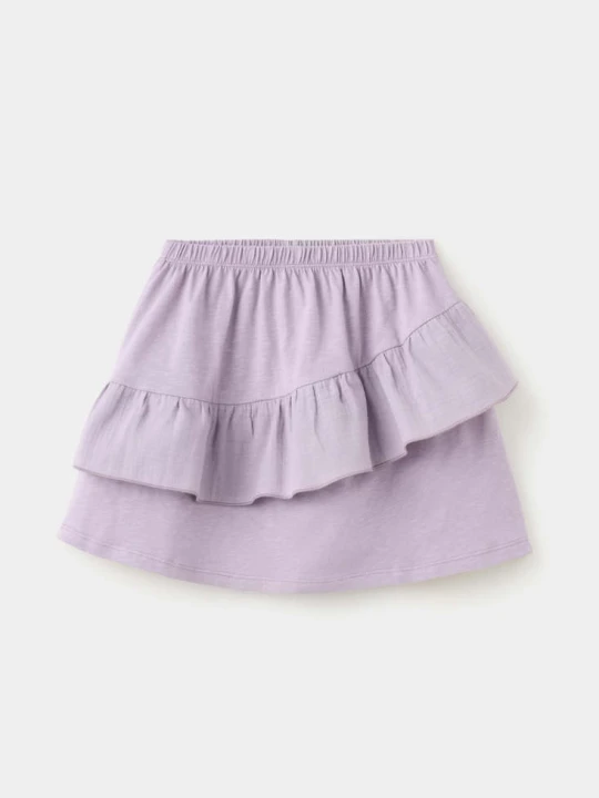 Zdjęcie produktu Bawełniana spódnica z teksturą liliowy - Dzieci - lata - MANGO KIDS