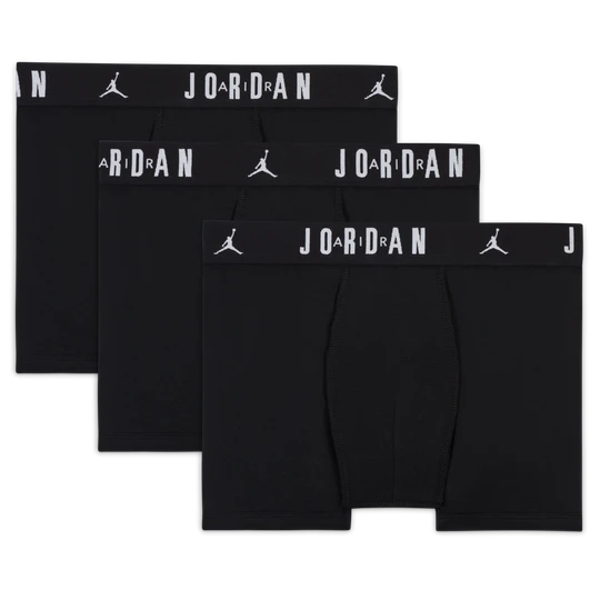 Zdjęcie produktu Bawełniane bokserki Jordan Core dla dużych dzieci (3 pary) - Czerń