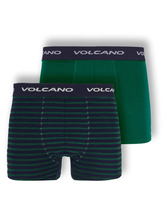 Zdjęcie produktu Bawełniane bokserki męskie, dwupak, U-BOXER Volcano Zielony - Granatowy