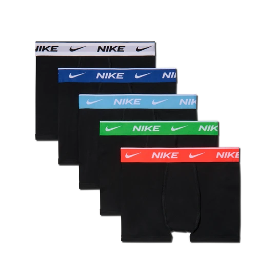 Zdjęcie produktu Bawełniane bokserki Nike dla starszych dzieci z kolorowym paskiem Dri-FIT (5 par) - Czerwony
