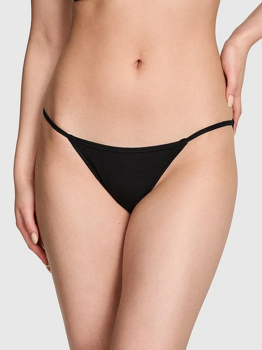 Zdjęcie produktu Bawełniane majtki bikini Victoria's Secret Czarny