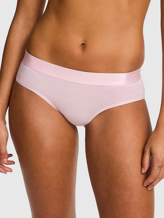 Zdjęcie produktu Bawełniane majtki hiphugger z logo Victoria's Secret Różowy