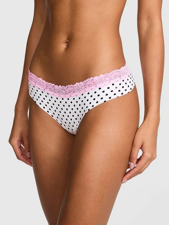 Zdjęcie produktu Bawełniane stringi niewidoczne pod ubraniem Victoria's Secret Z nadrukiem