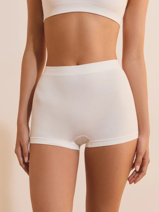 Zdjęcie produktu Bawełniane szorty boy leg optymalny komfort Etam ecru