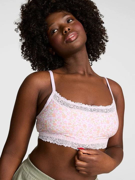 Zdjęcie produktu PINK Bawełniany biustonosz bralette z dekoltem w łódkę Victoria's Secret