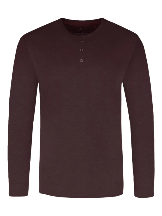 Zdjęcie produktu Bawełniany longsleeve L-LARK Volcano Burgundowy
