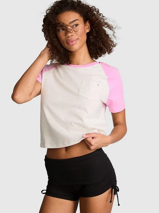 Zdjęcie produktu Bawełniany T-shirt do spania Victoria's Secret Szary