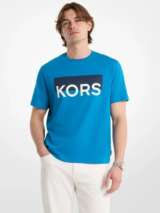 Zdjęcie produktu Bawełniany T-shirt Kors w bloki kolorystyczne Michael Kors