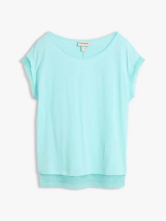 Zdjęcie produktu Bawełniany T-shirt o kroju pudełkowym, z czystej bawełny organicznej BonPrix niebieski