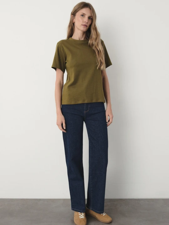 Zdjęcie produktu Bawełniany t-shirt w oliwkowym kolorze Greenpoint