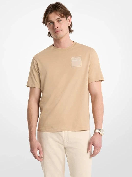 Zdjęcie produktu Bawełniany T-shirt z graficznym logo Michael Kors
