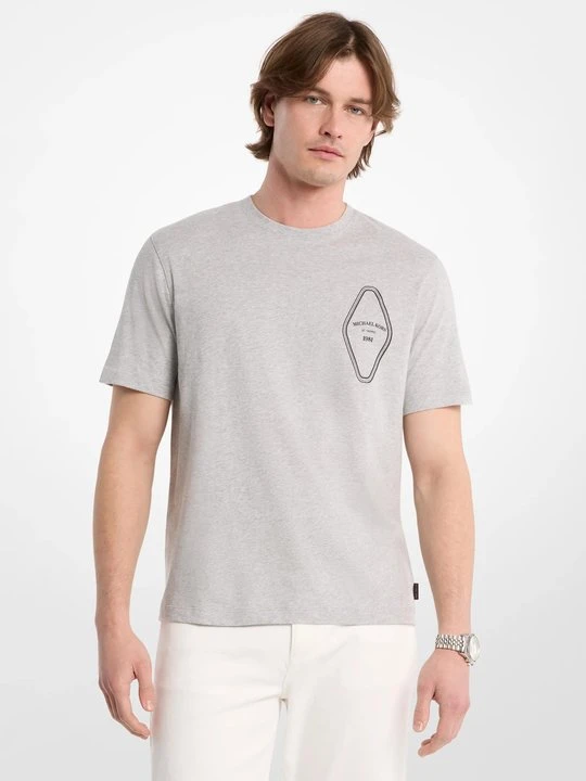 Zdjęcie produktu Bawełniany T-shirt z graficznym logo Michael Kors
