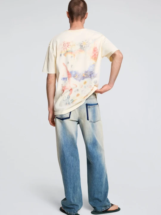 Zdjęcie produktu Bawełniany t-shirt z nadrukiem Desigual biały