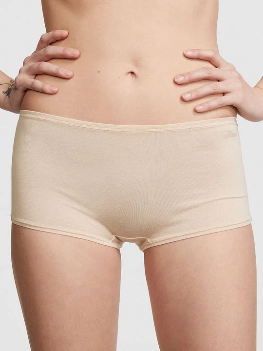Zdjęcie produktu Baweniane majtki Boyshort Victoria's Secret Beżowy