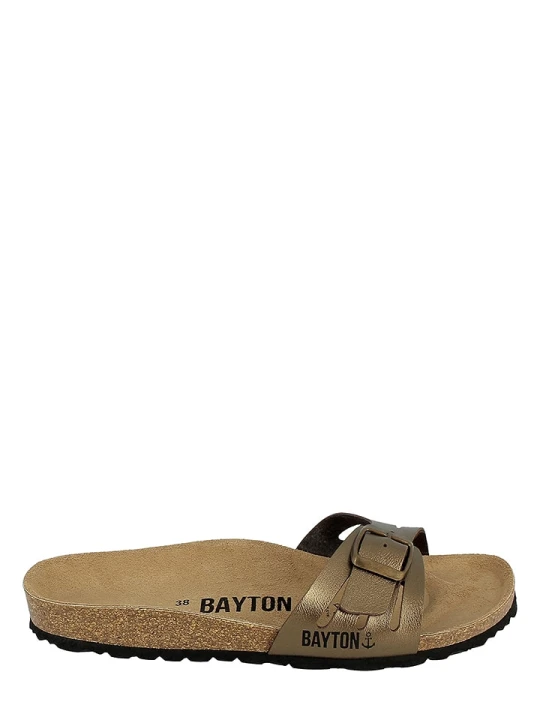 Zdjęcie produktu BAYTON Klapki "Athena" w kolorze miedzianym rozmiar: 39