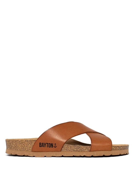 Zdjęcie produktu BAYTON Klapki "Gomera" w kolorze jasnobrązowym rozmiar: 39