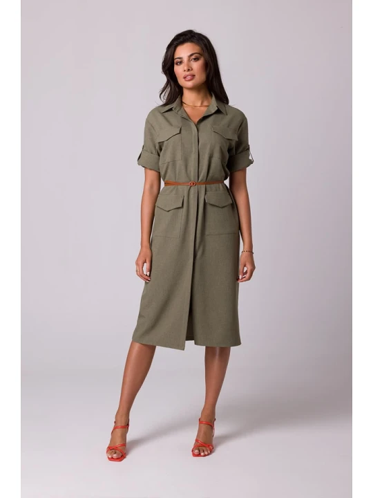 Zdjęcie produktu Be Wear Sukienka w kolorze oliwkowym rozmiar: M