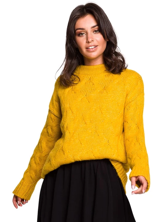 Zdjęcie produktu Be Wear Sweter w kolorze musztardowym rozmiar: L/XL