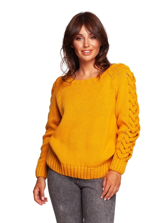 Zdjęcie produktu Be Wear Sweter w kolorze musztardowym rozmiar: S / M