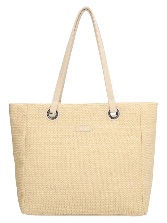 Zdjęcie produktu Beagles Shopper bag "Formentera" w kolorze żółtym - 50 x 35 x 16 cm rozmiar: onesize