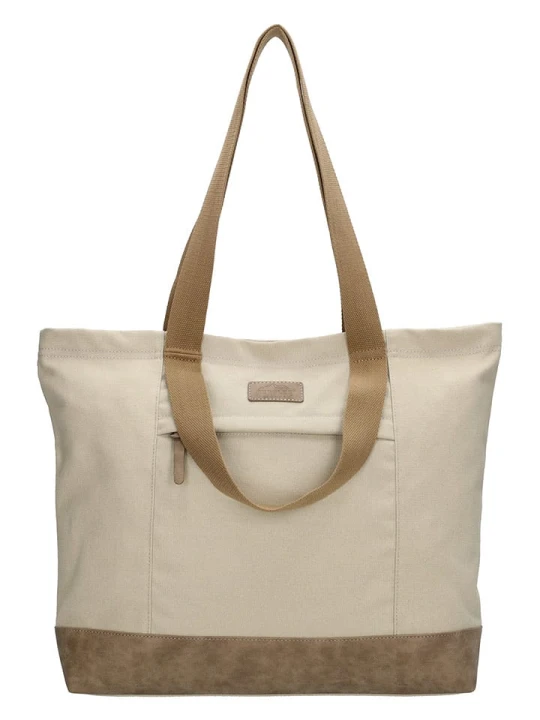 Zdjęcie produktu Beagles Shopper bag "Mount Fuji" w kolorze beżowym - 47 x 38 x 14 cm rozmiar: onesize